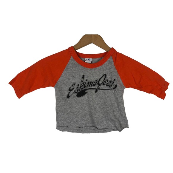 Eskimo Joe's 2T Shirt Top Baby Toddler Baseball Raglan Sleeve Tee USA Made - Picture 1 of 5